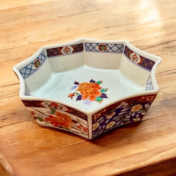 Vintage Gumps Kikun Ceramic Octagonal Bon Bon Coupe - Picture 6 of 12